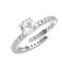 Silver Alma Princess Cut Solitaire Ring