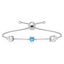 Silver Blue Heart Hand Bracelet
