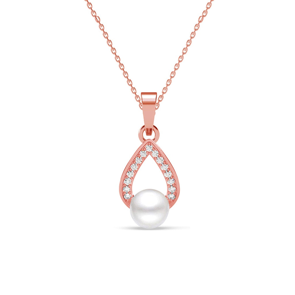 Silver Kashm Freshwater Pearl Pendant Chain