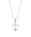 CLARA 925 Sterling Silver Evil Eye Flower Pendant Chain Necklace
