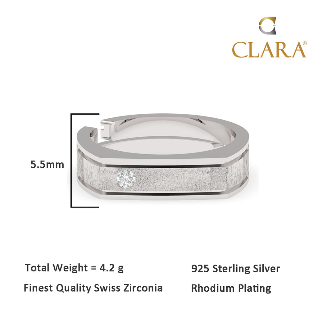 CLARA Real 925 Sterling Silver Dario Band Ring