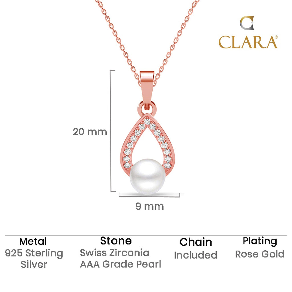 Silver Kashm Freshwater Pearl Pendant Chain