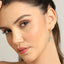 CLARA 925 Sterling Silver Aqua Hoop Drop Earring Gold Plated Gift for Women & Girls