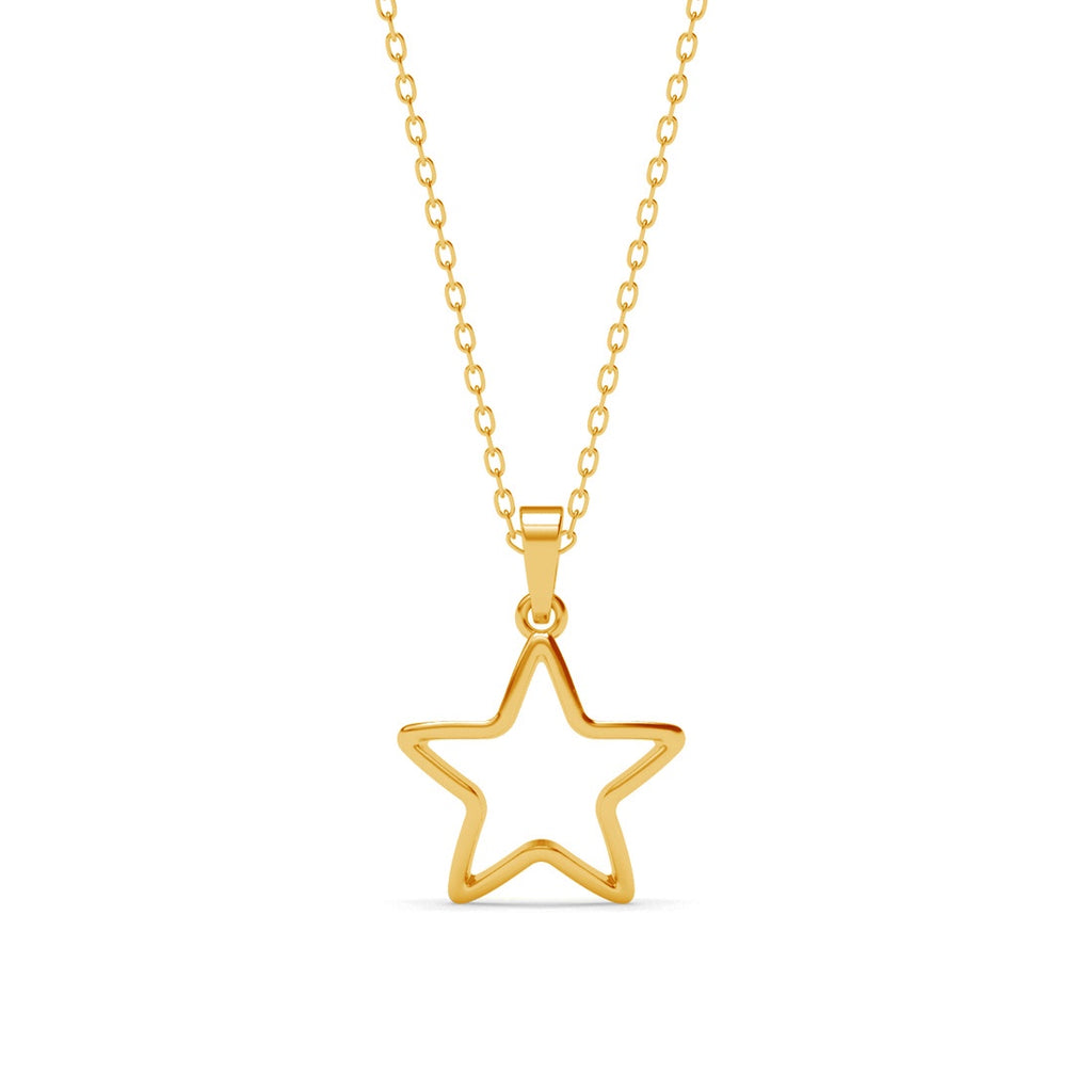 Silver Azra Star Pendant Chain Necklace