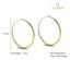 CLARA 925 Sterling Silver Arfa Hoop Earring Gold Plated Gift for Women & Girls