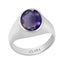 Certified Iolite Neeli Bold Silver Ring 5.5cts or 6.25ratti