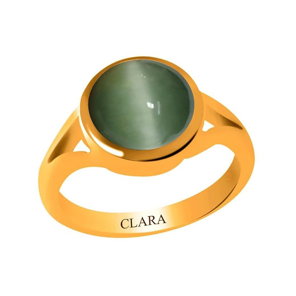 Certified Cats' Eye Lehsuniya Zoya Panchdhatu Ring 3.9cts or 4.25ratti