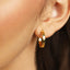 CLARA 925 Sterling Silver Ania Hoop Earring Gold Plated Gift for Women & Girls