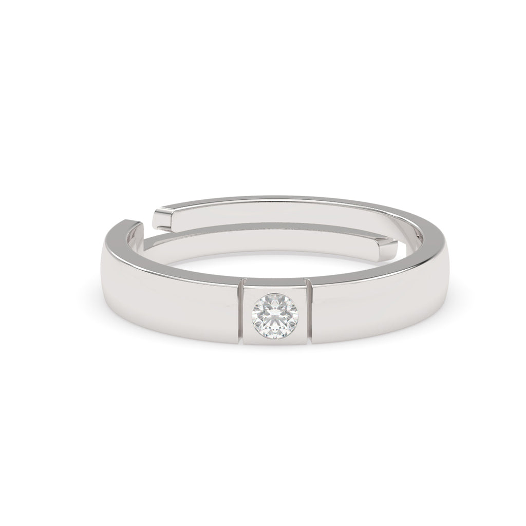 CLARA Real 925 Sterling Silver Elias Band Ring