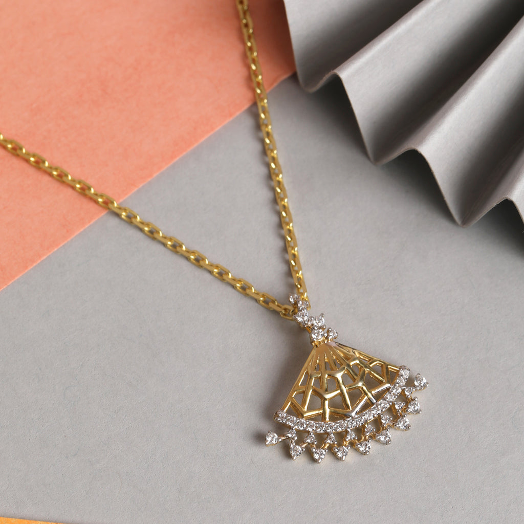 CLARA 925 Sterling Silver Irina Pendant Chain Necklace