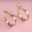CLARA 925 Sterling Silver Ania Hoop Earring Gold Plated Gift for Women & Girls