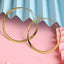 CLARA 925 Sterling Silver Arfa Hoop Earring Gold Plated Gift for Women & Girls