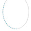 Silver Blue Topaz Charm Minimal Necklace Chain