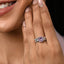 Silver Tove Pink Solitaire Wedding Ring
