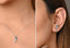 CLARA 925 Sterling Silver diamente Pendant Earring Chain Jewellery Set