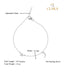 CLARA 925 Sterling Silver Minimal Anklet Payal ( Single ) Adjustable Chain Gift for Women and Girls