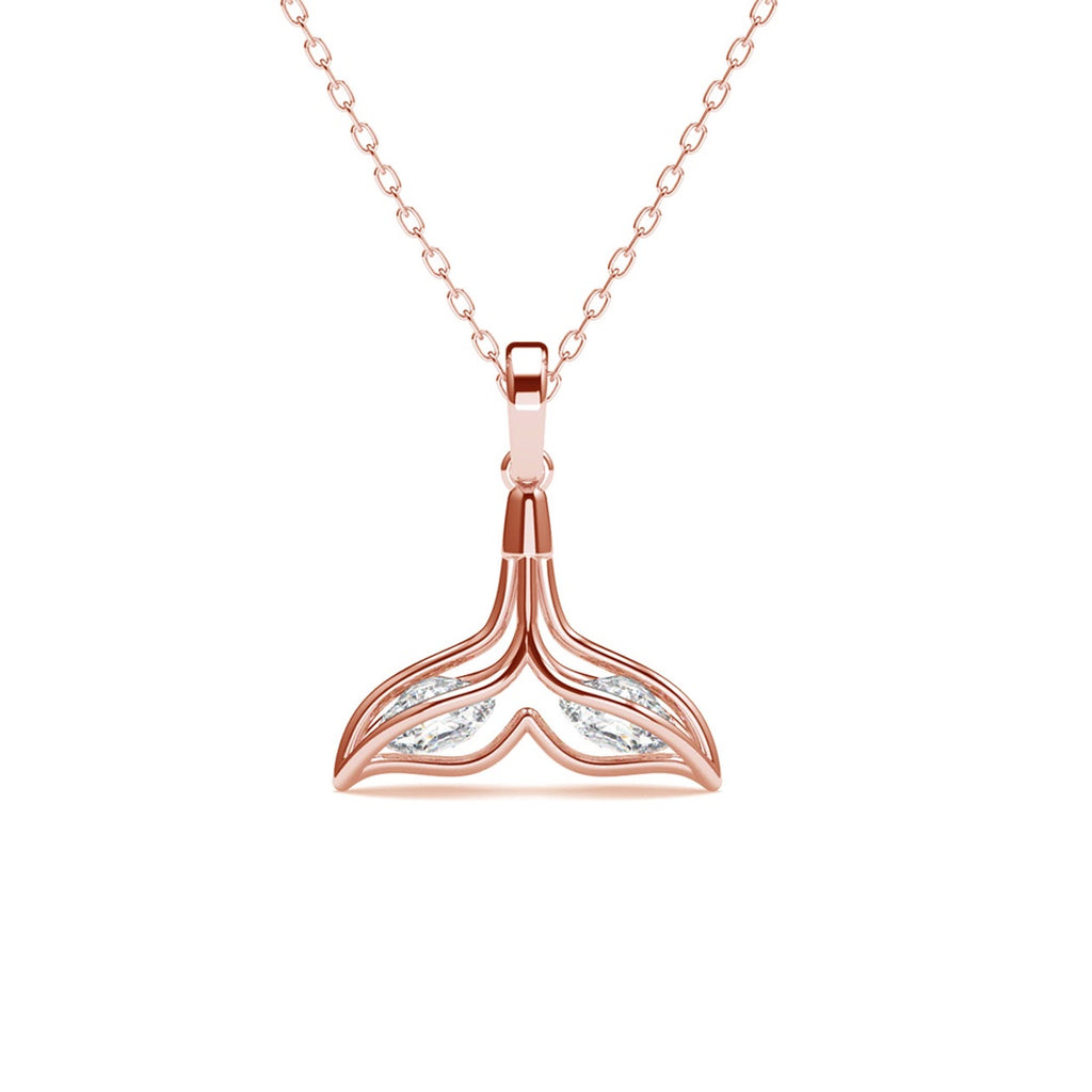 Silver Whale Tail Pendant Chain