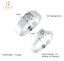 CLARA Pure 925 Sterling Silver Luca Adjustable Couple Band, Promise Rings for Lovers