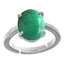 Certified Emerald Panna 3cts or 3.25ratti 92.5 Sterling Silver Adjustable Ring