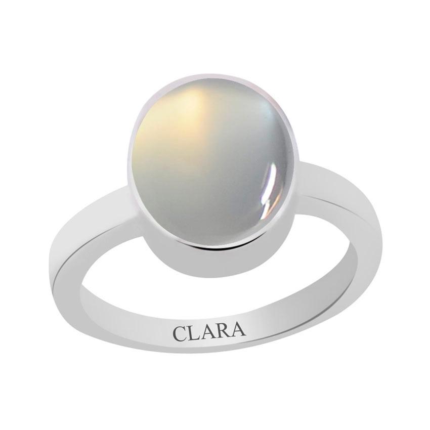 Certified Moonstone Elegant Silver Ring 6.5cts or 7.25ratti