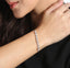 CLARA Made with Swiss Zirconia 925 Sterling Silver Viola Solitaire Bracelet Gift for Women and Girls