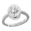 Certified Zircon 5.5cts or 6.25ratti 92.5 Sterling Silver Adjustable Ring