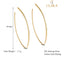 CLARA 925 Sterling Silver Kira Hoop Earring Gold Plated Gift for Women & Girls