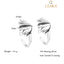 CLARA 925 Sterling Silver Lotus Toe Rings Pair