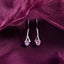 CLARA 925 Sterling Silver Pink Solitaire Earrings Rhodium Plated, Swiss Zirconia Gift for Women & Girls