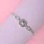 CLARA 925 Pure Silver Octa Solitaire Hand Bracelet