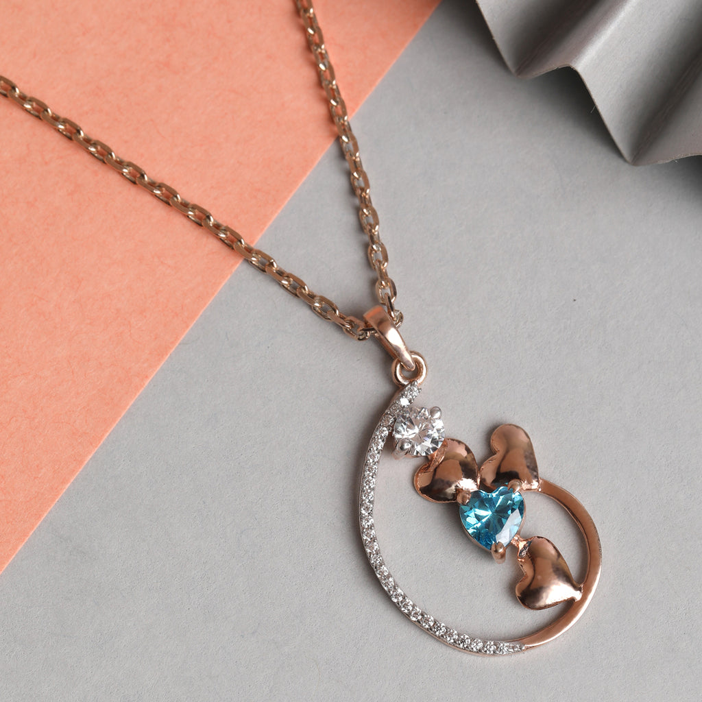 CLARA 925 Sterling Silver Heart Pendant Chain Necklace