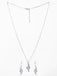 CLARA 925 Sterling Silver Valentina Pendant Earring Chain Jewellery Set