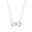 CLARA 925 Sterling Silver Infinity Pendant Chain Necklace