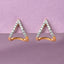 CLARA 925 Sterling Silver Huggies Earrings Gold Rhodium Plated, Swiss Zirconia Gift for Women & Girls