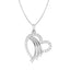 Silver Isal Heart Pendant Chain Necklace