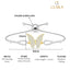 CLARA 925 Pure Silver Golden Butterfly Hand Bracelet