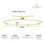 CLARA 925 Pure Silver Golden Ball Chain Bracelet