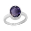 Certified Iolite Neeli Elegant Silver Ring 8.3cts or 9.25ratti