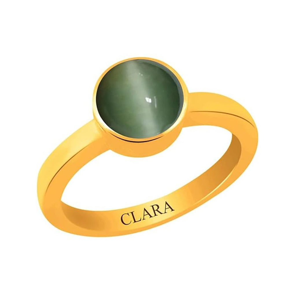 Certified Cats' Eye Lehsuniya Elegant Panchdhatu Ring 5.5cts or 6.25ratti