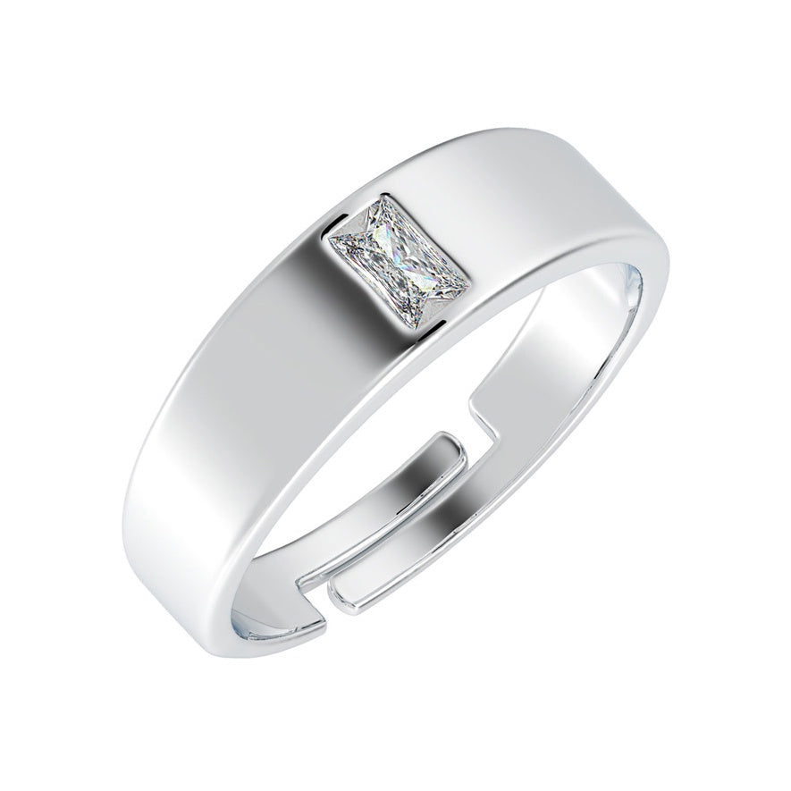 CLARA Pure 925 Sterling Silver Franco Adjustable Ring Gift for Men and Boys