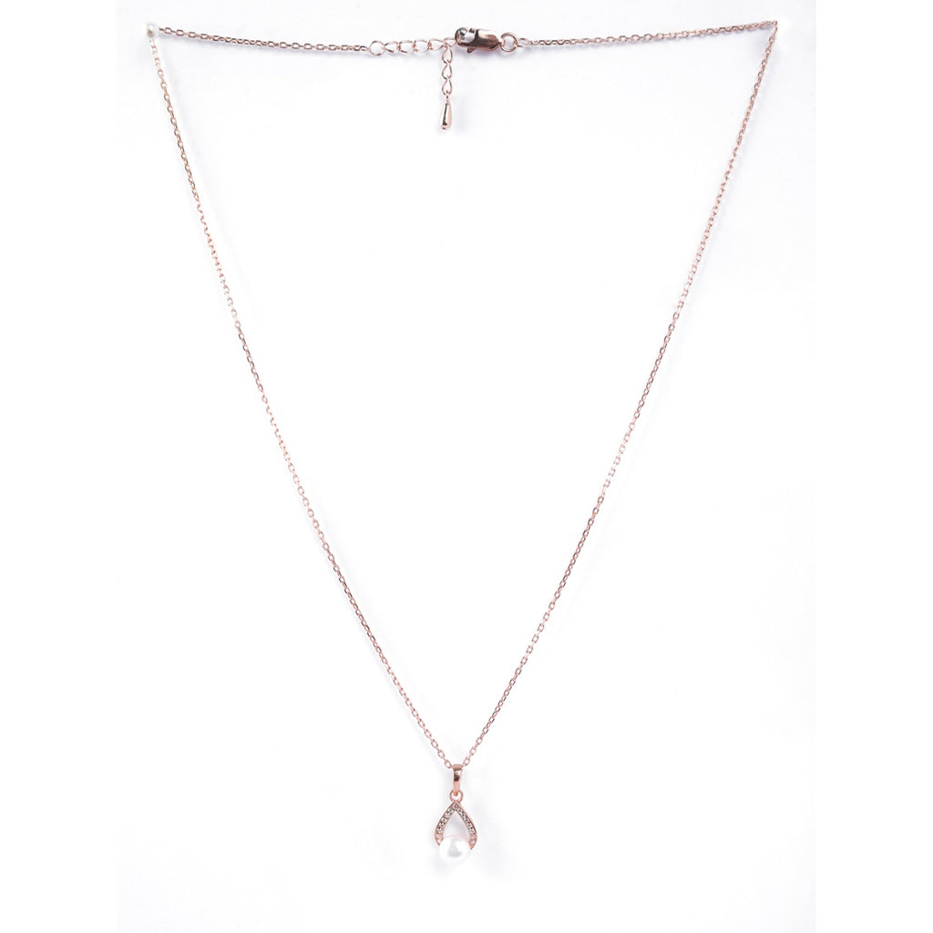 Silver Kashm Freshwater Pearl Pendant Chain