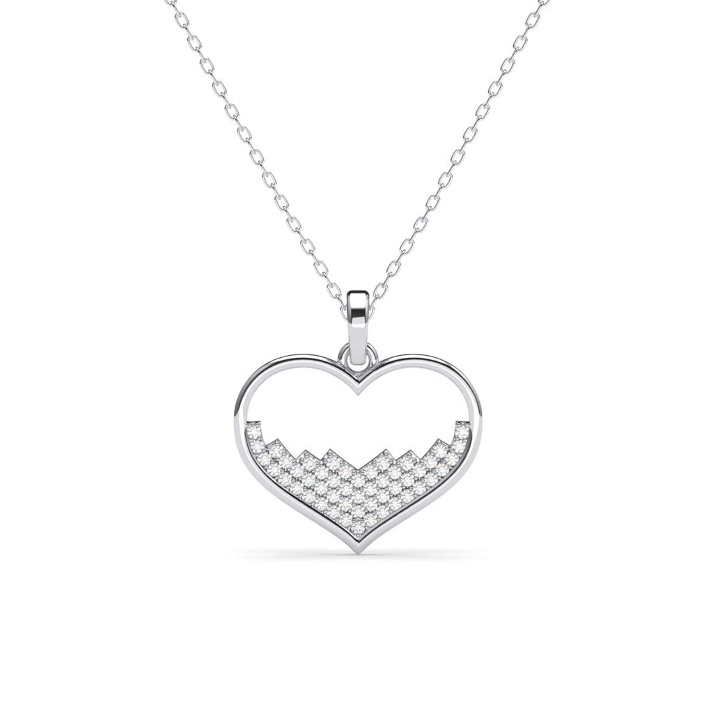 Silver Cuore Heart Pendant Chain