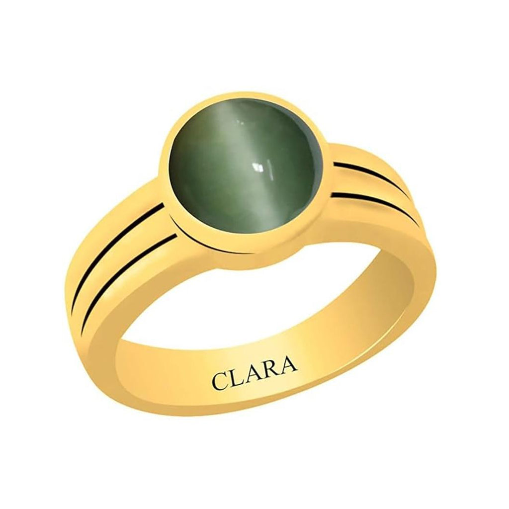 Certified Cats' Eye Lehsuniya Stunning Panchdhatu Ring 3.9cts or 4.25ratti