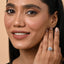 Silver Karla Solitaire Halo Ring