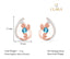 CLARA 925 Sterling Silver Heart Earrings with Screw Back