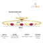 CLARA 925 Pure Silver Golden Ruby Hand Bracelet