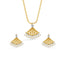 CLARA 925 Sterling Silver Irina Pendant Earring Chain Jewellery Set