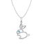 Silver Rabbit Pendant Chain Necklace