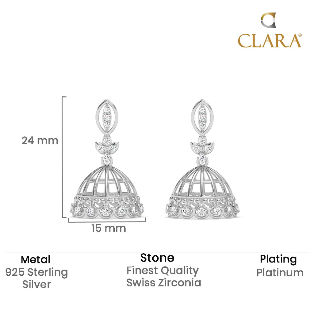Silver Iyla Jhumki Earrings