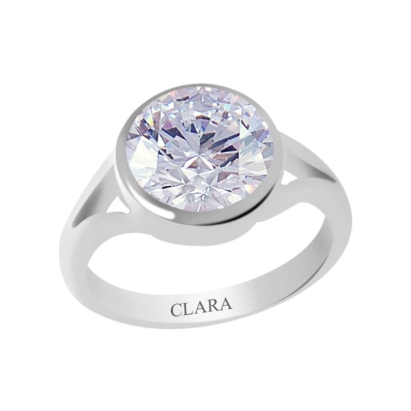 Certified Zircon Zoya Silver Ring 3cts or 3.25ratti